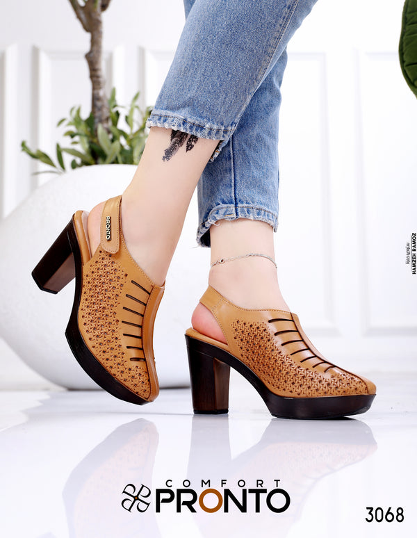 سمسم-حذاء جلد طبيعي