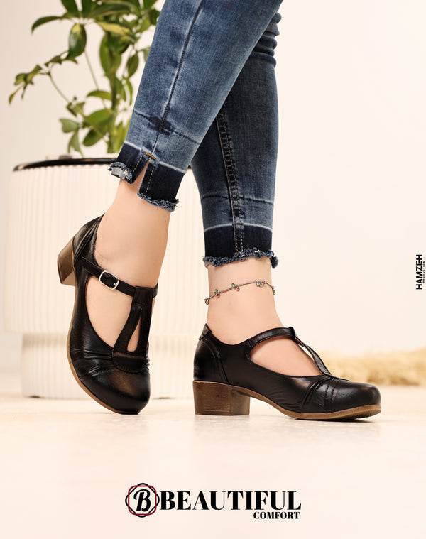 ضالن-حذاء جلد طبيعي