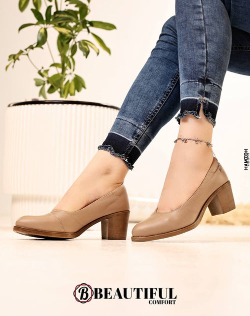 8591-حذاء جلد طبيعي