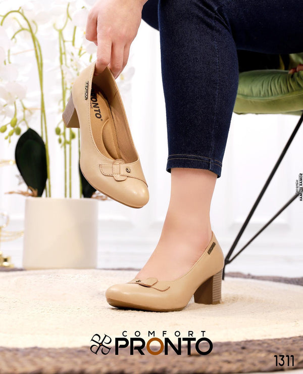 غمزة-حذاء جلد طبيعي